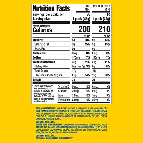 OREO Mini Mix Variety Pack Sandwich Cookies, 1.5 oz., 30 pk